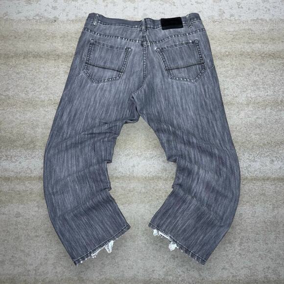 Vintage Y2K South Pole Skater Jeans 36x30 Baggy Wide Leg Smoke Grey Wash Rap